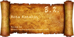 Bota Katalin névjegykártya